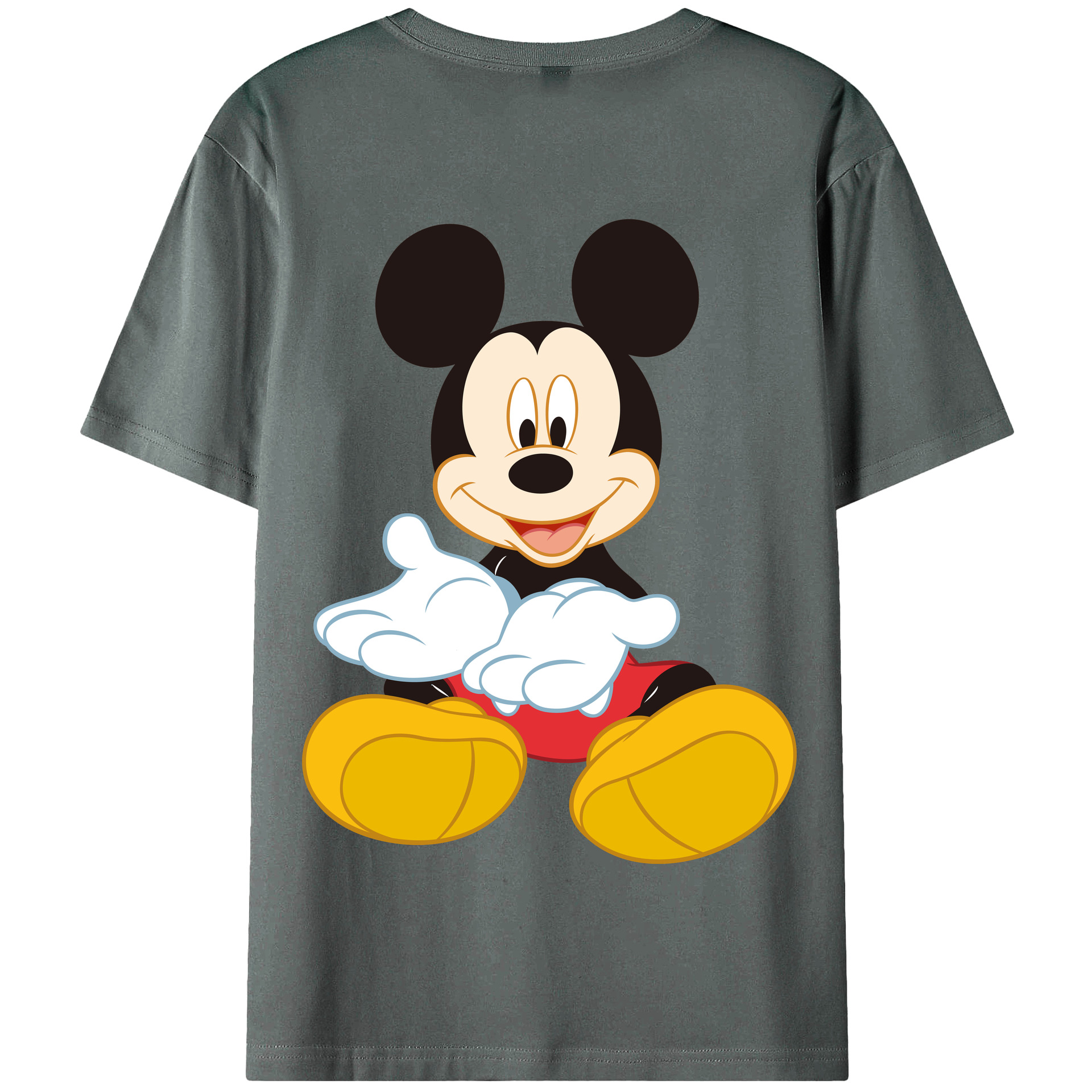 （画像用） ミッキーマウス Mickey Mouse 綿100％半袖Tシャツ（背面プリント）